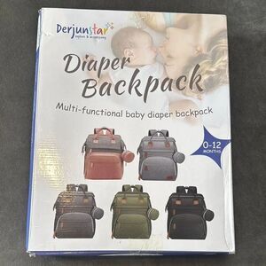 Diaper Bag Backpack Waterproof Large Capacity ChangingPad USB Charging Port NEW